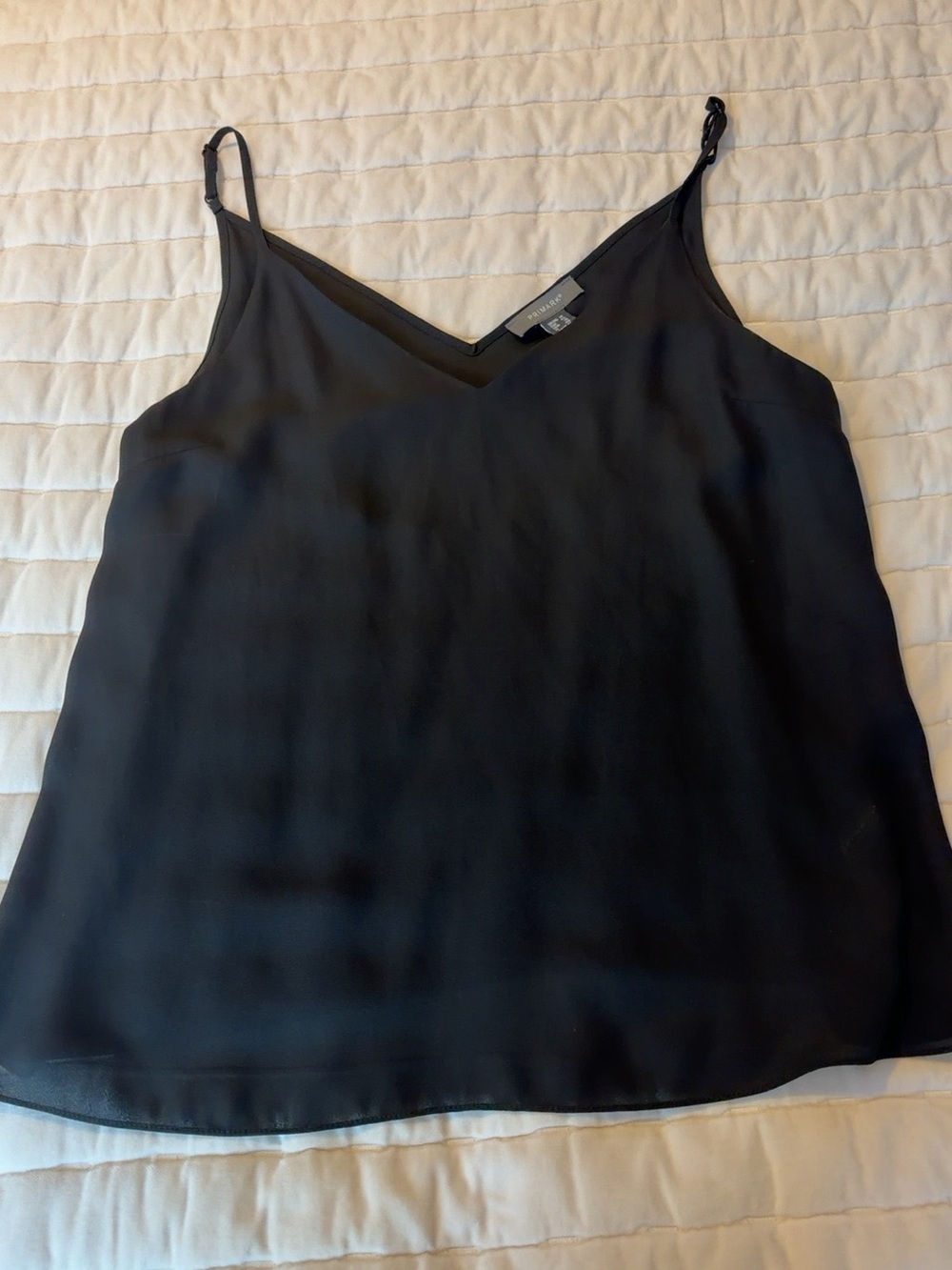 Primark Black V-Neck Cami Tank Top Size 10 NWT Adjustable Straps